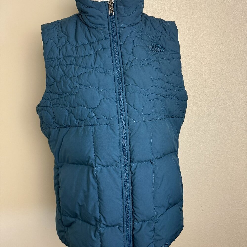 The North Face Dark Turquoise Quilted Full-Zip Down Puffer Vest Women’s Sz XL